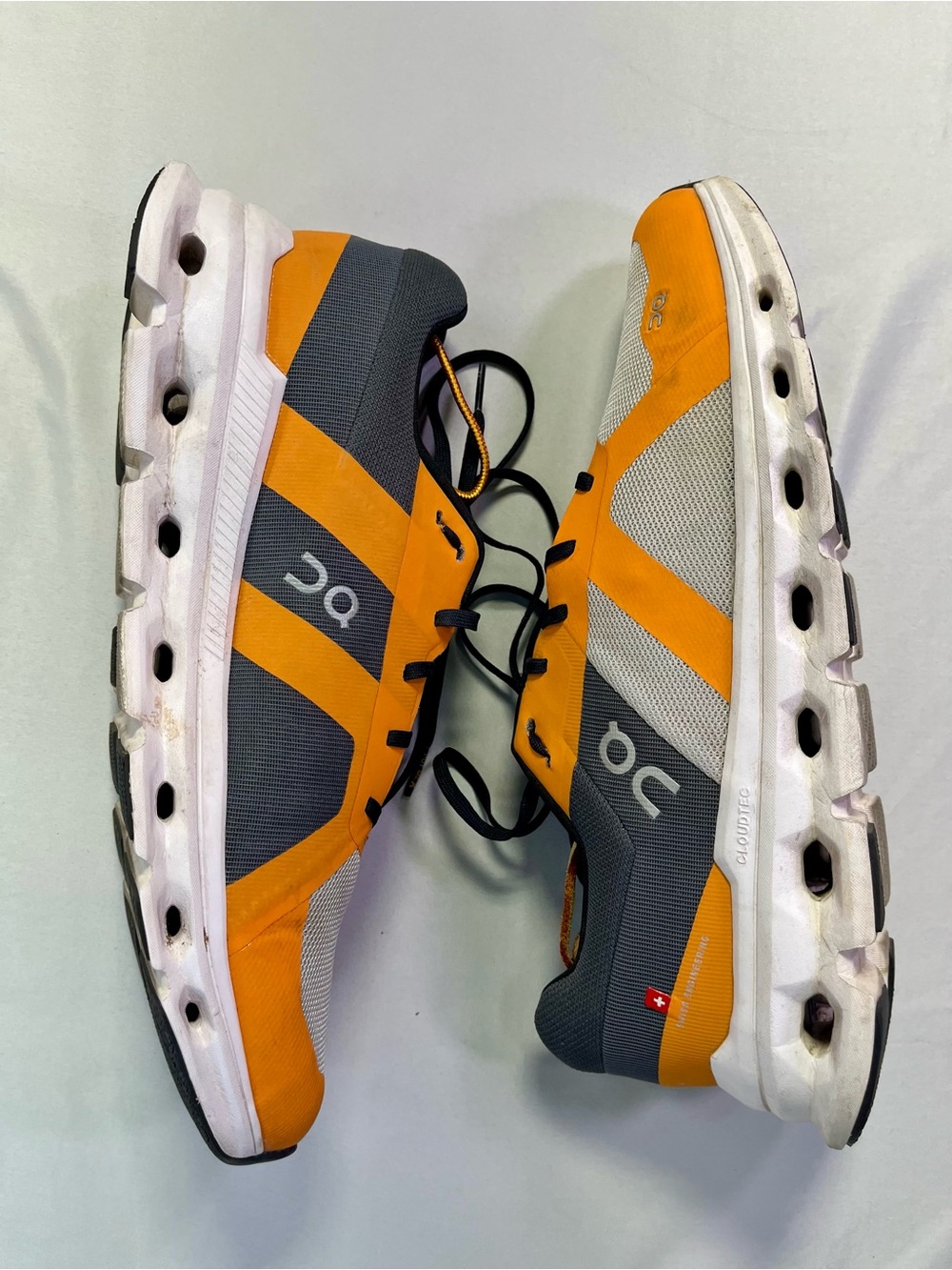 On Running Men's Cloudrunner Turmeric Frost Orange Grey Shoes Sneakers - 11 - Picture 12 of 12